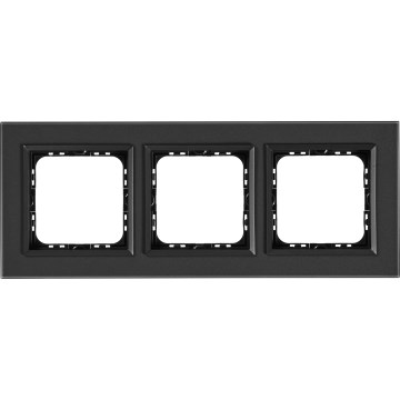 Ospel - SONATA 3-Gang Frame, Matte Black
