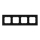 Ospel - SONATA 4-Gang Frame, Glossy Black