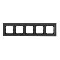 Ospel - SONATA 5-gang frame matte black