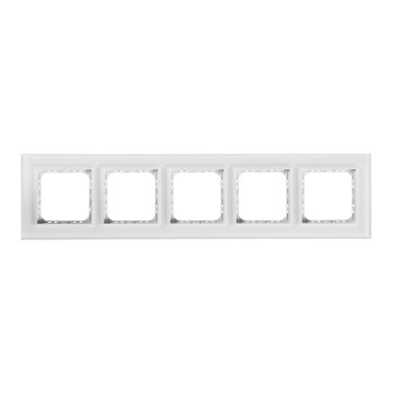 Ospel - SONATA 5-Gang Glass Frame, Matte White