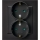 Ospel - SONATA Double 230V Schuko Household Socket with Frame, Black