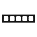 Ospel - SONATA five-gang frame, glossy black