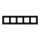 Ospel - SONATA five-gang frame, glossy black