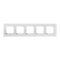 Ospel - SONATA five-gang frame, glossy white