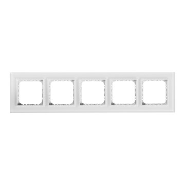 Ospel - SONATA five-gang frame, matte white