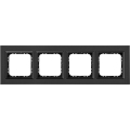 Ospel - SONATA four-gang frame matte black