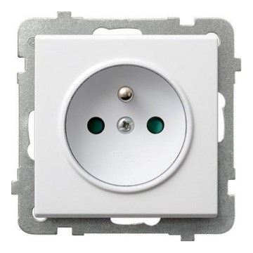 Ospel - SONATA Frameless 230V Wall Socket, White