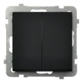 Ospel - SONATA Frameless Double Switch No. 5, Black
