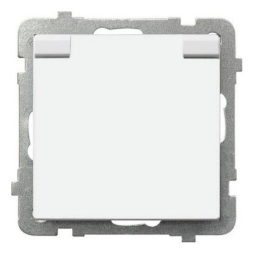 Ospel - SONATA Frameless Outdoor Domestic Socket 230V IP44 White