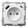 Ospel - SONATA frameless residential wall outlet 230V with 1x USB-A and 1x USB-C, white