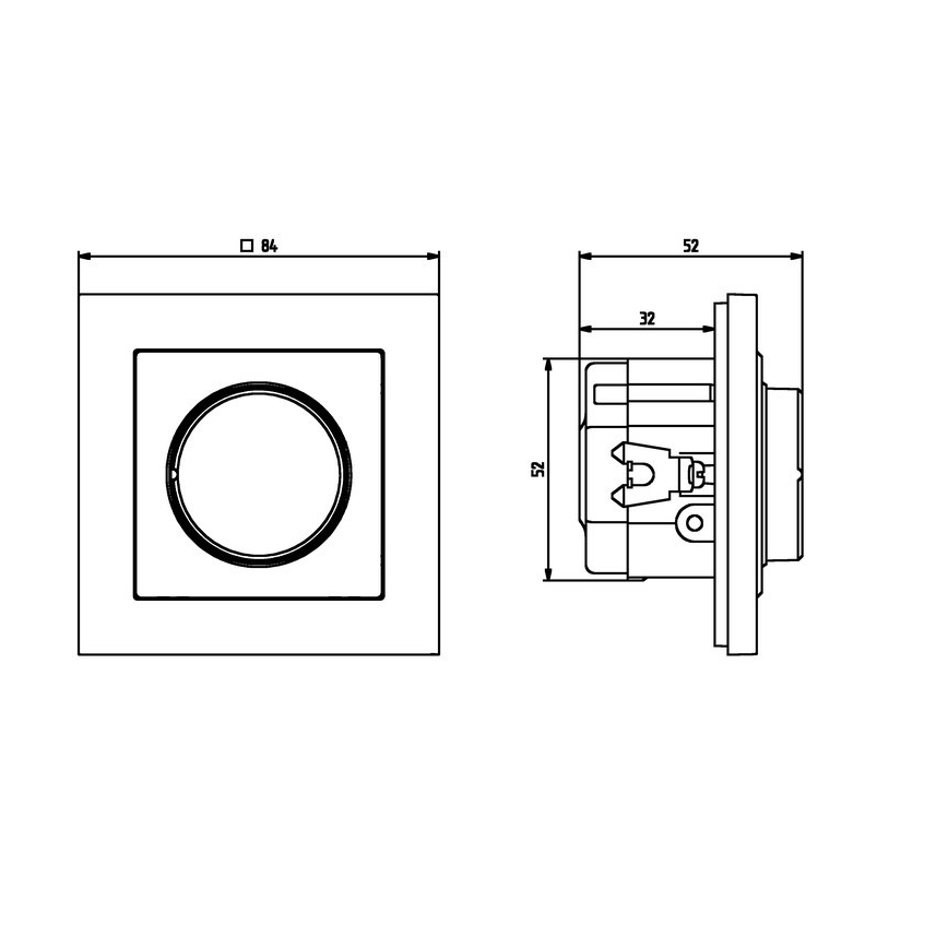 Ospel - SONATA Frameless Rotary Dimmer, White