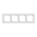 Ospel - SONATA Glass Four-Gang Faceplate, Matte White