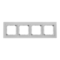 Ospel - SONATA glossy white 4-gang frame