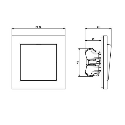 Ospel - SONATA No. 1 Single-Pole Frameless Switch, White