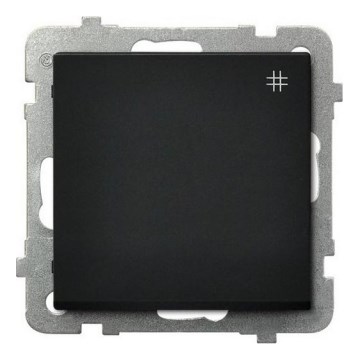 Ospel - SONATA No. 7 frameless cross (4-way) switch, black