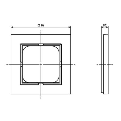 Ospel - SONATA single-gang frame, matte white