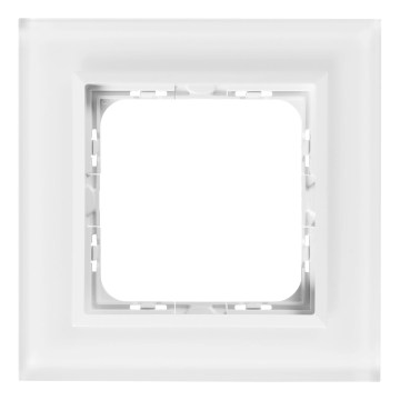 Ospel - SONATA Single-Gang Glass Faceplate, Matte White