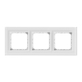 Ospel - SONATA three-gang glass frame matte white