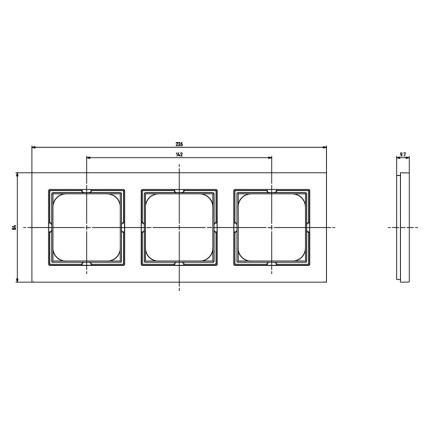 Ospel - SONATA Triple Frame, High-Gloss White