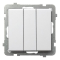 Ospel - SONATA Triple Frameless Light Switch 1+1+1, White