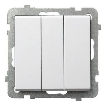 Ospel - SONATA Triple Frameless Light Switch 1+1+1, White
