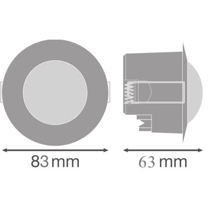 Osram - 360° Flush Recessed Motion Sensor 230V White