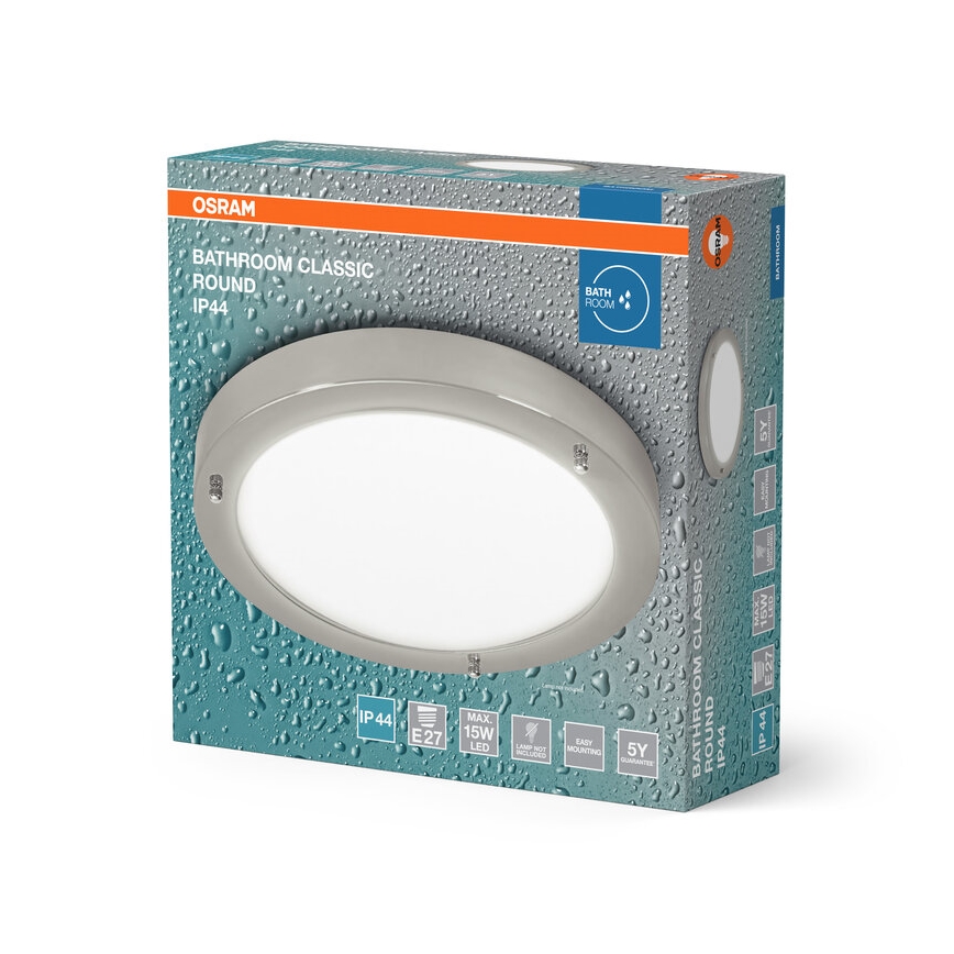Osram - Bathroom ceiling light BATHROOM CLASSIC 1xE27/15W/230V Ø 31 cm IP44