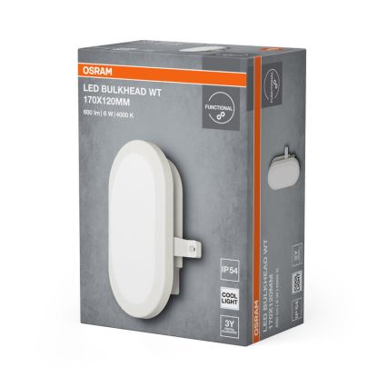 Osram - BULKHEAD LED Outdoor Wall Light LED/6W/230V IP54 White
