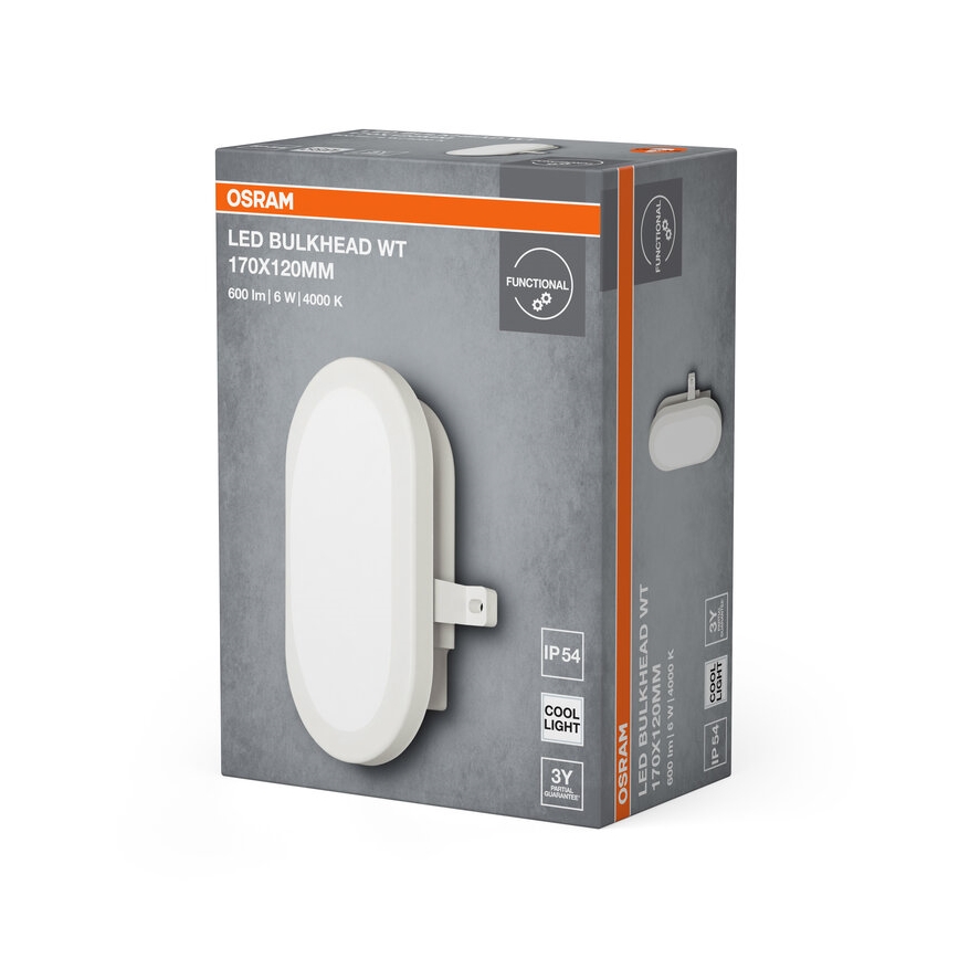 Osram - BULKHEAD LED Outdoor Wall Light LED/6W/230V IP54 White