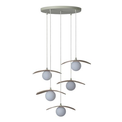 Osram - Cable-suspended chandelier DECOR PEARL 5xG9/5W/230V beige