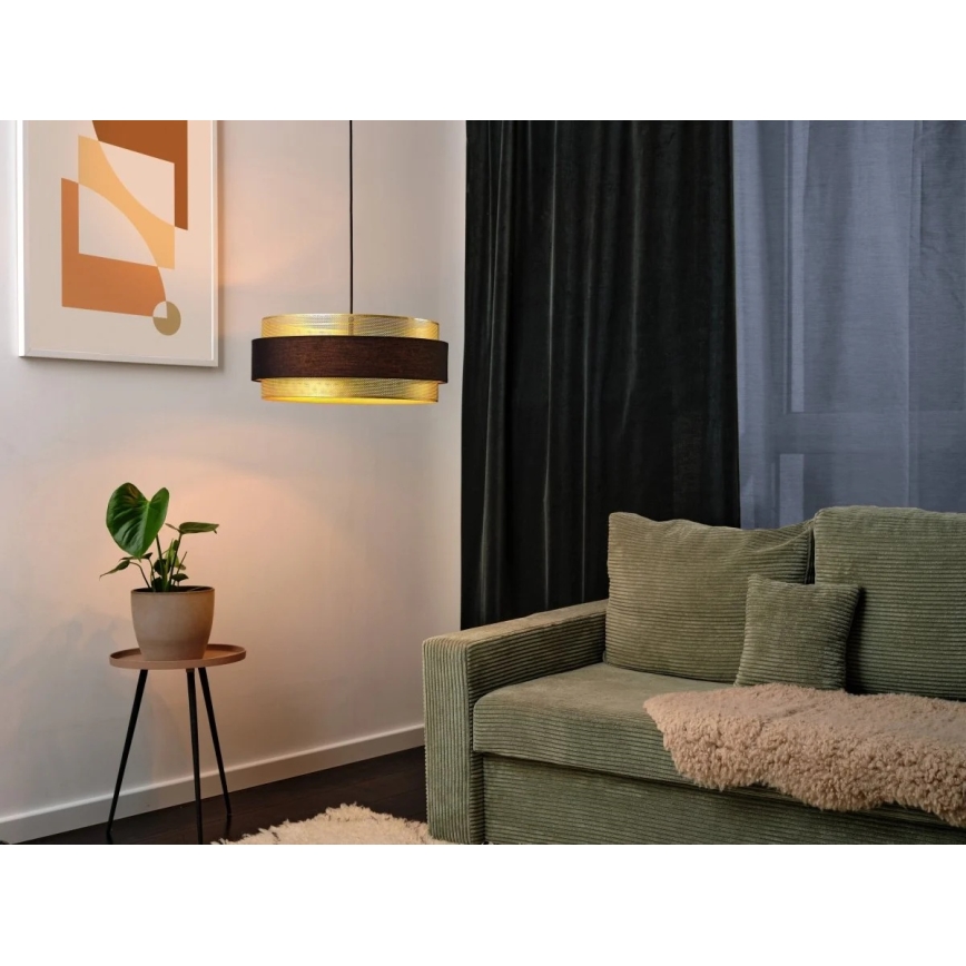 Osram - Cable-suspended pendant DECOR HORNET 3xE27/10W/230V, Ø 50 cm, black/gold