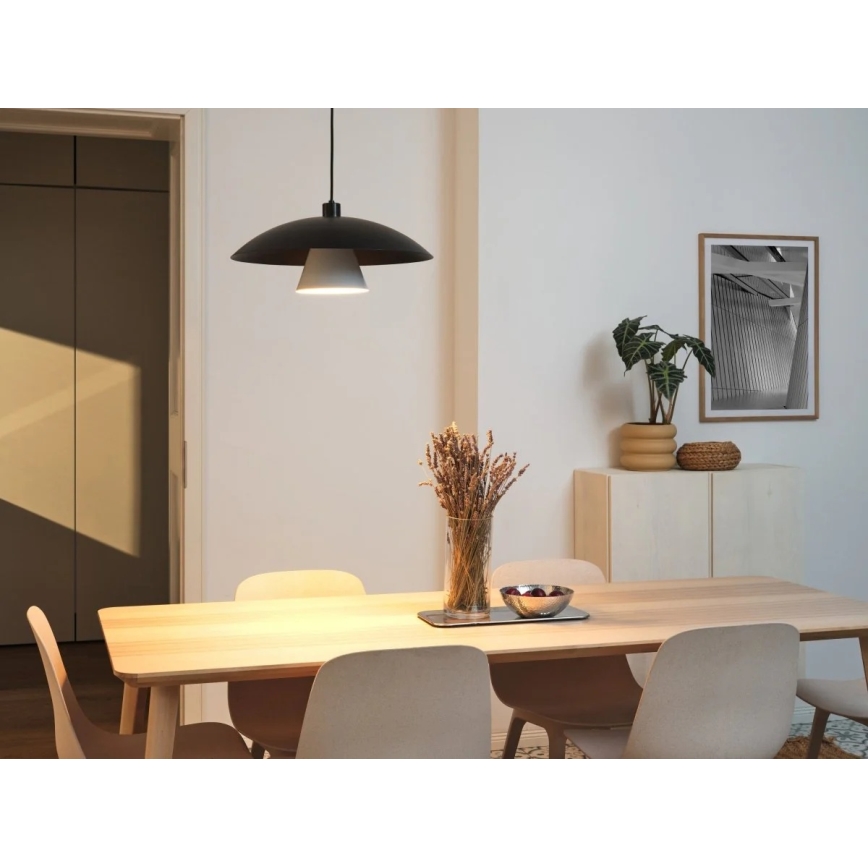 Osram - Cable-suspended pendant lamp DECOR FLYING MUSHROOM 1xE27/25W/230V, Ø 50 cm, black