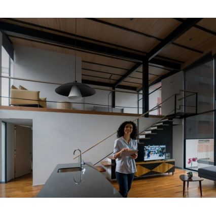 Osram - Cable-suspended pendant lamp DECOR FLYING MUSHROOM 1xE27/25W/230V, Ø 50 cm, black