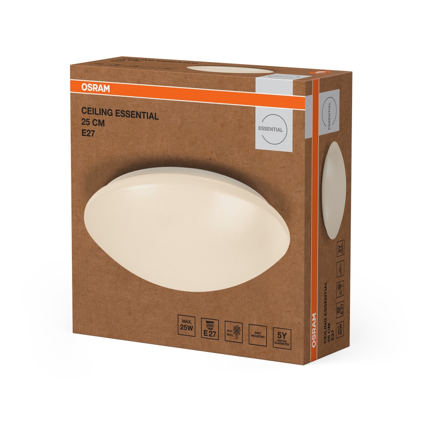 Osram - CEILING ESSENTIAL ceiling light 1xE27/25W/230V, dia. 25 cm, white
