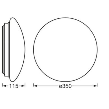 Osram - CEILING ESSENTIAL ceiling light 2xE27/25W/230V Ø 35 cm white