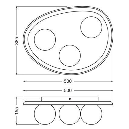 Osram - Ceiling light ACACIA NEST 3xG9/5W/230V acacia