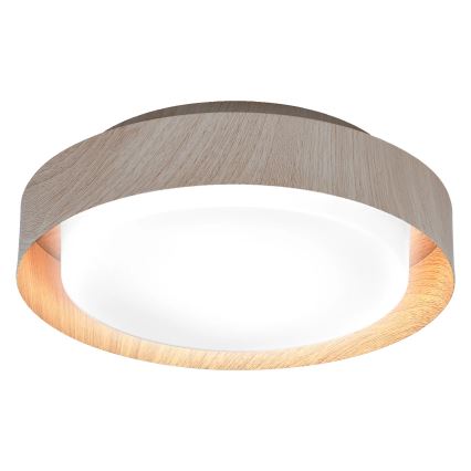Osram - Ceiling light ORBIS MADRID 2xE27/10W/230V Ø 29 cm wood-effect finish