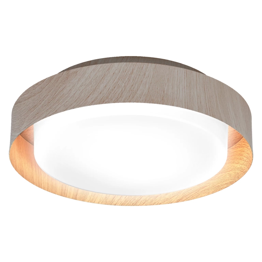 Osram - Ceiling light ORBIS MADRID 2xE27/10W/230V Ø 29 cm wood-effect finish