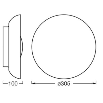 Osram - Ceiling light ORBIS MILAN 2xE27/10W/230V dia. 30,5 cm black