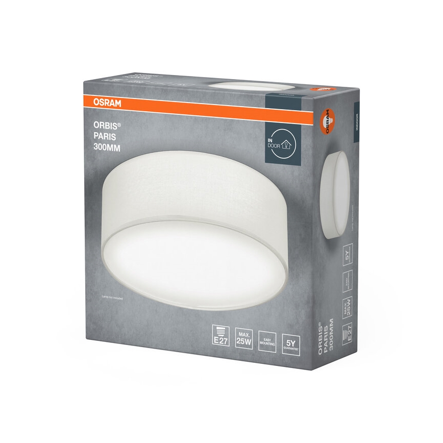 Osram - Ceiling light ORBIS PARIS 1xE27/25W/230V dia. 30 cm white