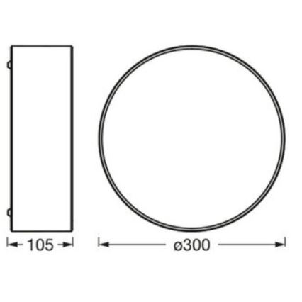 Osram - Ceiling light ORBIS PARIS 1xE27/25W/230V dia. 30 cm white