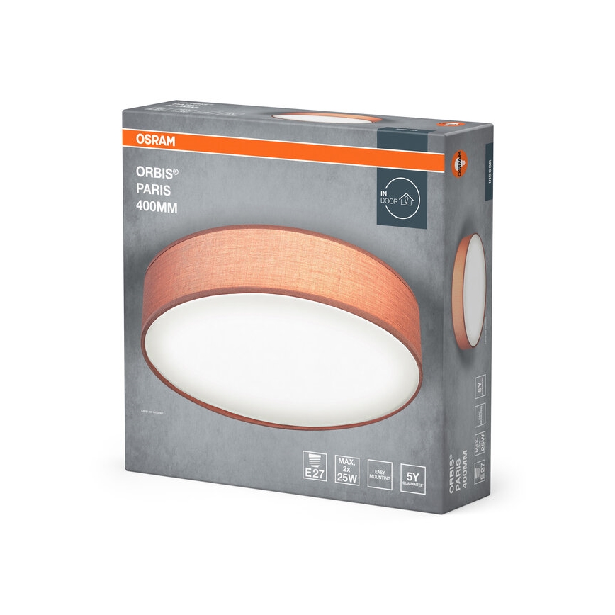 Osram - Ceiling light ORBIS PARIS 2xE27/25W/230V Ø 40 cm brown