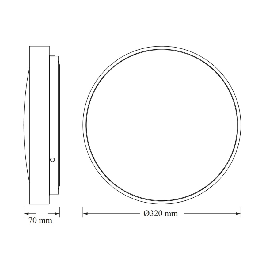 Osram - CEILING LUXO LED Ceiling Light with Dusk Sensor, 18 W / 230 V, Ø 32 cm, Silver