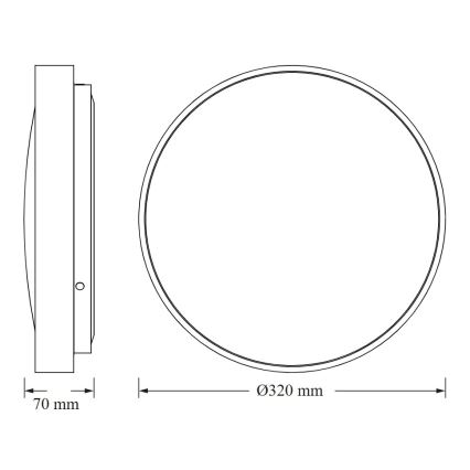 Osram - CEILING LUXO LED Ceiling Light, 18W/230V, Ø 32 cm, White
