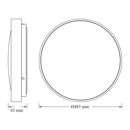 Osram - CEILING LUXO LED ceiling light, 36W, 230V, Ø 49 cm, silver
