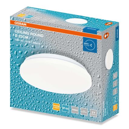 Osram - LED Bathroom ceiling light CEILING ROUND LED/12W/230V 3000K Ø 26 cm IP44 white