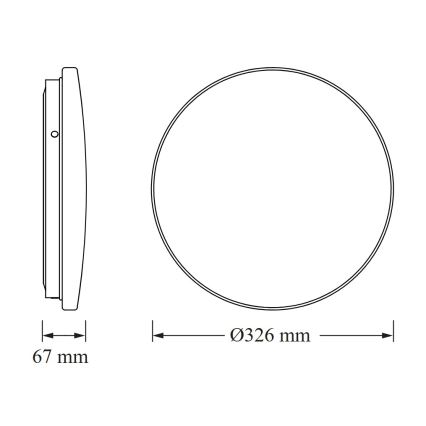 Osram - LED Bathroom Ceiling Light CEILING ROUND LED/18W/230V 6500K Ø33 cm IP44 White