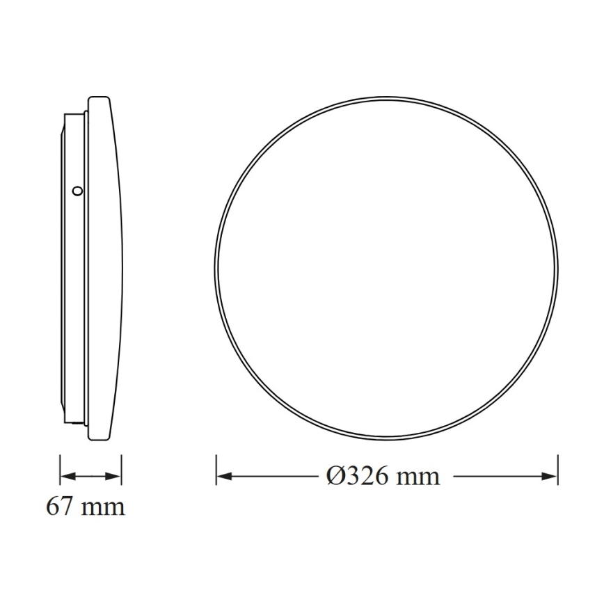 Osram - LED Bathroom Ceiling Light CEILING ROUND LED/18W/230V 6500K Ø33 cm IP44 White