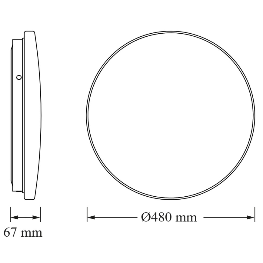 Osram - CEILING ROUND LED Ceiling Light, 36W/230V, 6500K, diam. 48 cm, white