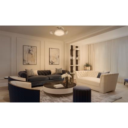 Osram - LED RGB Dimmable Ceiling Light with Fan CIERZO LED/35W/230V 3000-6500K + Remote Control